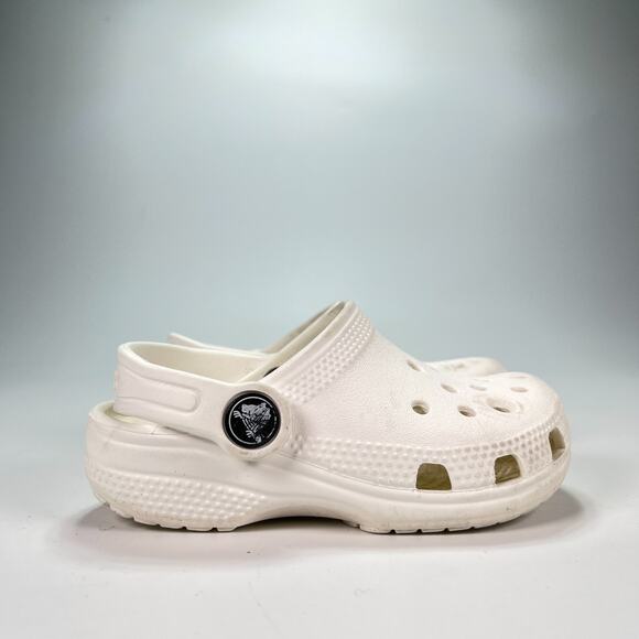 Crocs Classic Clog White Slip On Iconic Comfort Shoes Casual 206990 Youth Size 8 - Picture 1 of 9
